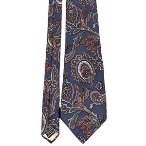Christian‎ Dior Monsieur Tie Mens 55" Blue Abstract Silk Woven USA Made